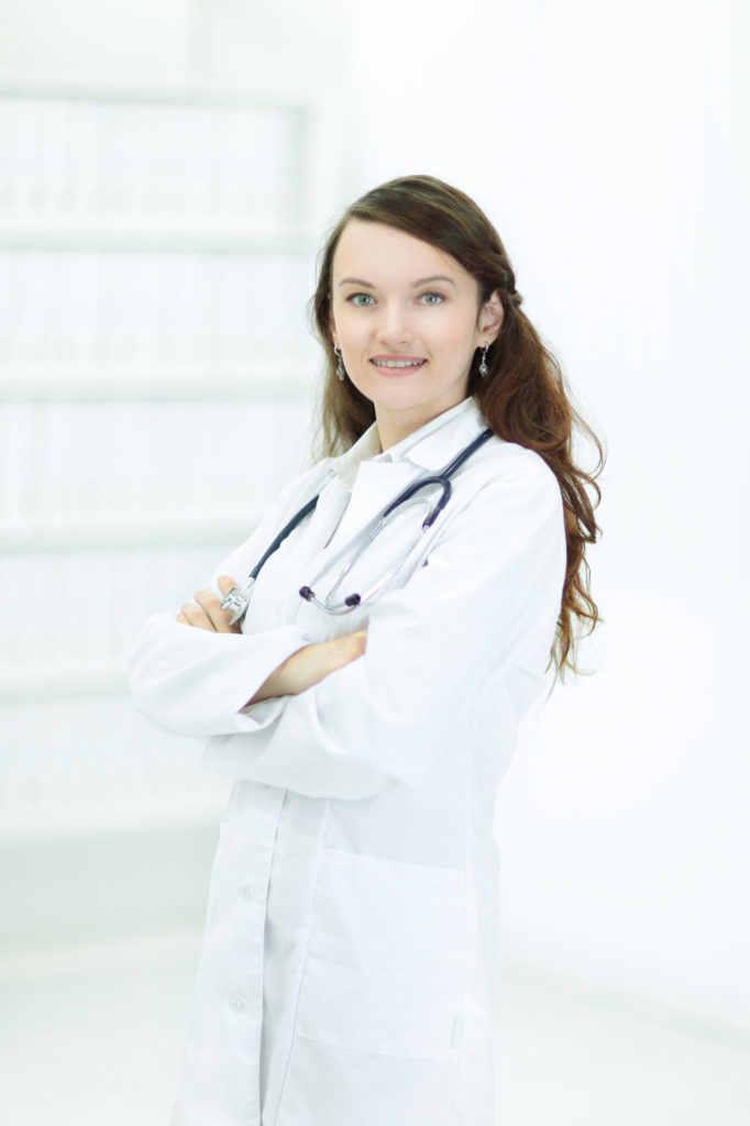 Portrait Of A Female Doctor Of The Therapist. Portrait Of A Female Doctor Of The Therapist.